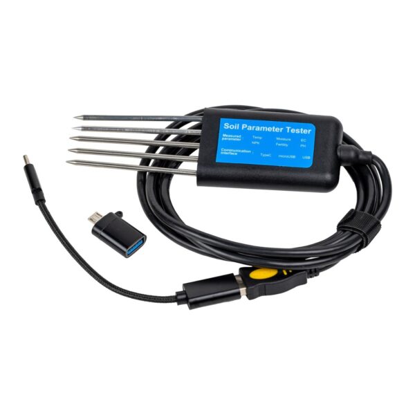Analizador de Nutrientes de Suelo Compacto 8 en 1 de - Detector de PH y Sensor NPK Conectable a Móvil - Imagen 3