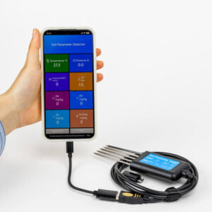 Analizador de Nutrientes de Suelo Compacto 8 en 1 de - Detector de PH y Sensor NPK Conectable a Móvil